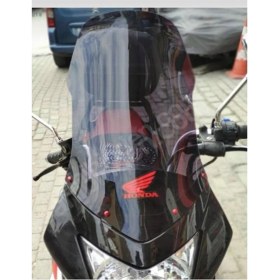 Resim Super Moto Honda Cbf 150 Ön Cam Tur Camı Füme Renk 50 cm Saydam Füme 