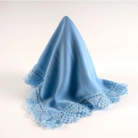 Resim İğne Oyalı Şal Namaz Örtüsü, 144x68 Cm. Bebe Mavi Mavi 