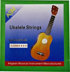 Resim Asm Aegean Ukulele Teli Takım Siyah 