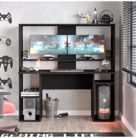 Resim Robin Home Dragon Oyuncu Masası Gamer Masa Gaming Bilgisayar Masası Siyah 