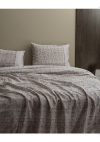 Resim Petrus Çift Kişilik %100 Pamuk Madame Coco Crep Baskılı Nevresim Takımı - Bej 8684427178751 Ekru 