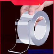 Resim 2/1 Rulo Şeffaf Çift Taraflı Bant, Yeniden Kullanılabilir Artı Olmayan Güçlü Yapıştırıcı, Yüksek Yapışkanlıkta Çıkarılabilir ve Yıkanabilir Nano Bant, Kendin Yap, Ofis, Araba, Ev ve Parti Kullanımı İçin Kalınlaştırılmış Dairesel Tasarım, Araba Tamir Bantı | Şeffaf Bant | Yüksek Yapışkanlık Bantı, El Sanatları İçin Bant 