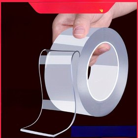 Resim 2/1 Rulo Şeffaf Çift Taraflı Bant, Yeniden Kullanılabilir Artı Olmayan Güçlü Yapıştırıcı, Yüksek Yapışkanlıkta Çıkarılabilir ve Yıkanabilir Nano Bant, Kendin Yap, Ofis, Araba, Ev ve Parti Kullanımı İçin Kalınlaştırılmış Dairesel Tasarım, Araba Tamir Bantı | Şeffaf Bant | Yüksek Yapışkanlık Bantı, El Sanatları İçin Bant 