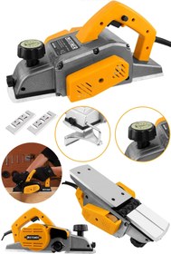 Resim STEİNER Alman 4200 W Bakır Sargı Metal Şanzıman Motor Korumalı Çift Bıçaklı Planya Rende Makinesi + 2 Bıçak 