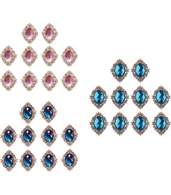 Resim 30PCS Dıy Düz Geri Düğmeler Düğün Mücevherat Yapma Düğmesi Sızıntıları Koyu Yeşil (Yurt Dışından) 