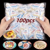 Resim 100 Adet Ekstra Büyük BPA'sız Esnek Kase Kapakları, Gıda Sınıfı Plastik Gerdirilebilir Kapaklar Sızdırmaz Yiyecek Saklama ve Yemek Hazırlama İçin, Çapı 299.72 cm'ye kadar Kovalara Uyar, Dondurucuda Güvenli, Çok Amaçlı Kullanım 
