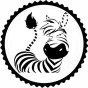 Resim Genel Markalar Sevimli Zebra Tasarım Sticker 10 x 10 cm 