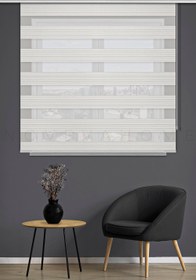 Resim Noveva Home Vento Pliseli Zebra Stor Perde Ekru Perde - 130x260 