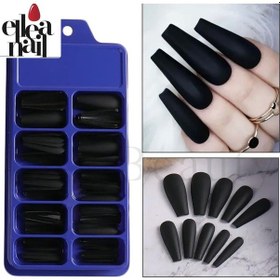 Resim Ellea Nail Balerın Takma Tırnak 100'lü Mat Siyah 