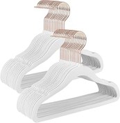Resim HERŞEYBURDAMODA Sogmics Çocuk Elbise Askıları, 50'Li Set, Pembe Altı Kacalı Kadife Askılar, Kaymaz, Gardıroplar, Ço 