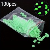 Resim 100 Balıkçılık Aksesuarı Işık Yayan Balıkçılık Boncukları Sert/Yumuşak Plastik Elips Işık Yayan Boncuklar Durdurucu Boncuklar Balıkçılık Boncukları Balıkçılık Takımı 