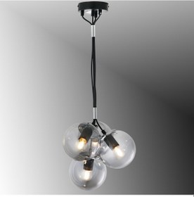 Resim Tt607-4-sy-kr Tt Ayd. Mat Siyah-krom Kaplama 4 Lü Buket Yuv Avize Siyah - Krom - Füme 