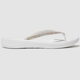 Resim Fitflop Iqushıon Sparkle R08 Beyaz Kadın Parmak Arası Terlik Beyaz 