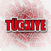Resim Turkish Bayrağı Vinil Çıkartması - Mat Bitişli, Kendinden Yapışkanlı, Tek Kullanımlık, Düzensiz Şekil, Dayanıklı Karikatür Tasarım, SUV ve Kamyonetler için Uygun, Sevimli Araba Dekorasyonu 