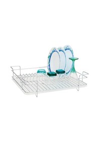 Resim Ece Metal Damla Model Tabaklık Bulaşıklık Krom Kaplama Metal Sepet Plastik Tepsi Krom 