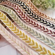 Resim Jacquard Kurdele 1.83 metre Çok Renkli Nakışlı Dantel Çiçek Deseni, Dikiş için Uygun, Hediye Paketleme, Saç Aksesuarları, Giysi Süslemesi için 6 Renkte 