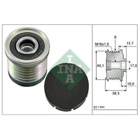 Resim Ina 535003010 - Alternatör Kasnağı Renault Laguna Iı 01 Megane I 