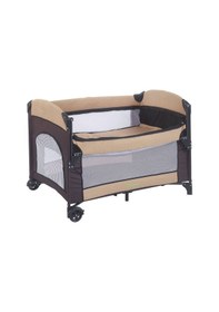 Resim Mastic Anne Yanı Sallanır Cibinlikli Oyun Parkı Bebek Beşik 70x110 Cm Bej 