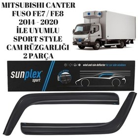 Resim Mitsubishi Canter Fuso Fe7 / Fe8 2014 2015 2016 2017 2018 2019 2020 Uyumlu Sport Style Cam Rüzgarlığı 2 Parça Sunplex 