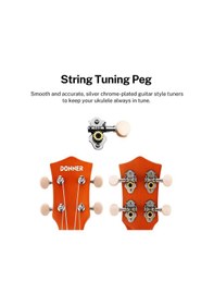 Resim Donner Dus-10m Soprano Ukulele Seti Maun 