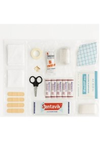 Resim Araç Trafik Seti Ilk Yardım Seti Tuvtürk Muayene Uyumlu 1 Kg Yangın Tüpü Çantalı Trafik Set 