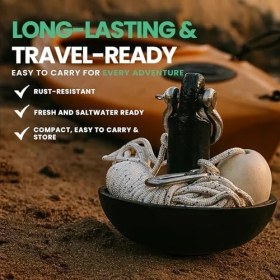 Resim Uray Home Vessels Premium Mantar Çapa Kiti Çanta, Halat, Buy ve Paslanmaz Donanım 