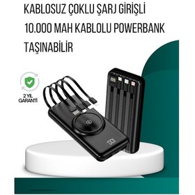 Resim Kompakt Tasarım, Güçlü Performans 10000mah Kablosuz Powerbank renkli 