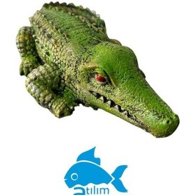 Resim Premium Timsah Akvaryum Dekoru Büyük Boy 