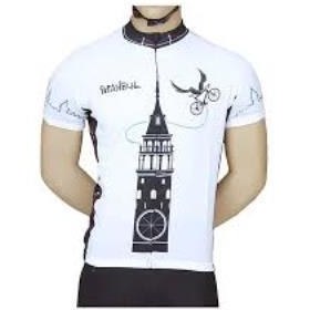 Resim KIPEO BİSİKLET FORMASI İSTANBUL M SİYAH-BEYAZ-FUŞYA 