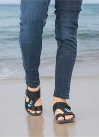 Resim Dexter Dünya Mağaza Yeni Sport Confort Parmak Arası Siyah Mavi Erkek Günlük Terlik 