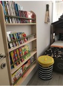 Resim Mrtahsap Mrtahşap-Geniş Model-Çıtaları Boyalı-Montessori Kitaplık-Eğitici 