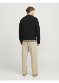 Resim Beyzbol Yaka Nervürlü Mansetler Otw Bomber Ceket - Ario - 12268716 Black 