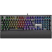 Resim Gamebooster G908 Bolt Rainbow Aydınlatmalı Blue Switch Mekanik Bileklikli Oyun Klavyesi 