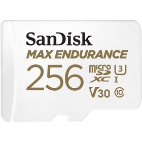 Resim SanDisk Max Endurance 256GB 100/40MB/s microSDXC C10 V30 Adaptörlü Hafıza Kartı SDSQQVR-256G-GN6IA 