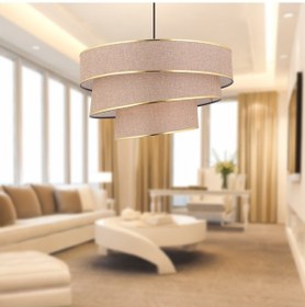 Resim Paoni 3 Katlı Eskitme Gold Detaylı Modern Koridor,Yatak Odası Salon Avize 