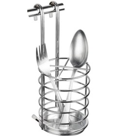 Resim Tezgah Üstü Servis Standı Dik Kaşıklık Düzenleyici Krom Askılık 