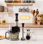 Resim Karaca 4 Lü Paslanmaz Çelik Bıçaklı 2000W Blender ve Mutfak Robotu, Siyah 