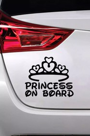 Resim Genel Markalar Princess on Board - Araç, Oto, Laptop, Duvar Uyumlu Sticker 30*24 Cm 