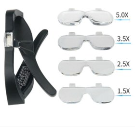 Resim REKOTOOLS -büyüteçli Gözlük 4 Farklı Cam Seçeneği Şarzlı Edilebilir 