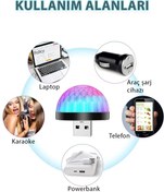 Resim stfast st Araba Disko Topu Usb Girişli Müziğe Sese Duyarlı Led Oto Ambiyans Işığı Ev Oda Parti Araba Süsü 