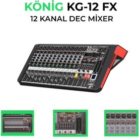 Resim König Kg-12fx 12 Kanal Dec Mixer 