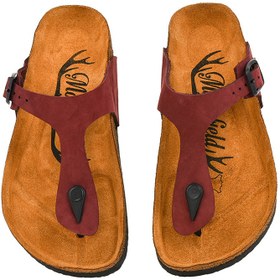 Resim Moosefield Kids Hakiki Deri Bordo Çocuk Terlik 