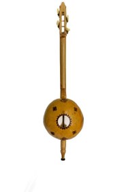 Resim Pyrogravure Made Quality Gourd Kabak Kemane W/ A Bow - Bag 