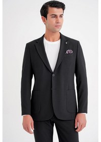 Resim Efor C 698 Ceket Regular Fit Siyah-1 Casual Siyah 
