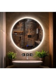 Resim Orbit Led'li Kumlamalı Lavabo & Banyo Aynası Dokunmatik Sensörlü 90 X 90 Günışığı 