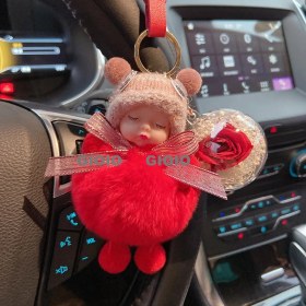 Resim Silver1 Gıoıo Yeni Ipek Eşarp Anahtarlık Kişiselleştirilmiş Inci Papyon Çanta Çekicilik Dokuma Anahtarlık (Yurt Dışından) 