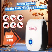 Resim 4'lü Ses Dalgası Teknolojili Haşere Kovucu - İç Mekan Böcek ve Kemirgen Kontrolü, Ev, Mutfak, Ofis, Otel, Depo için Ultrasonik Pire Kovucu, Pil Gerekmez, Ev için Böcek Kovucu, Mutfak Haşere Kontrolü, Modern Haşere Kontrolü, iç mekan haşere kontrolü, sinek kovucu cihaz, fare kovucu cihaz iç mekan, ev haşere kontrolü, fare kovucu, sivrisinek kovucu 