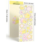 Resim Karalama Defteri Kırtasiye Yıldız Süslü Çıkartmalar Dergisi Planlayıcısı Deco Etiket Kore Etiket Sanat Diy El Sanatları Albümü Yellow 