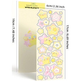 Resim Karalama Defteri Kırtasiye Yıldız Süslü Çıkartmalar Dergisi Planlayıcısı Deco Etiket Kore Etiket Sanat Diy El Sanatları Albümü Yellow 