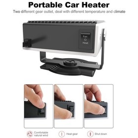 Resim Springsun Taşınabilir Araba Isıtıcı, 12v/150w Otomatik Isıtıcı Fan Hızlı Isıtma Buz Çözücü Buğu Çözücü Fan Isıtıcı Ve Soğutucu 